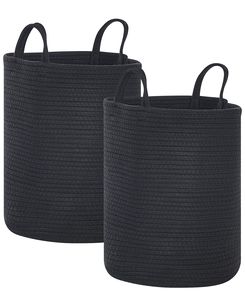 Puuvillakori musta ⌀ 34 cm 2 kpl SARYK Puuvillakori musta ⌀ 34 cm 2 kpl SARYK