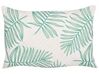 Set of 2 Outdoor Cushions Leaf Pattern 40 x 60 cm Beige and Green POGGIO_881061