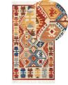Alfombra kilim de lana multicolor 80 x 150 cm VANASHEN_858519