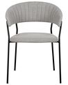 Sada 2 jídelních židlí s buklé čalouněním šedé MARIPOSA_884691