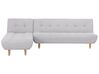 Right Hand Fabric Corner Sofa Bed Light Grey ALSTEN_807018