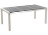 Záhradný stôl s 3-dielnou žíhanou granitovou doskou 180 x 90 cm čierny GROSSETO_450371