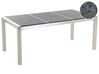 	Mesa de comedor de metal/granito gris grafito/plateado 180 x 90 cm GROSSETO_450371