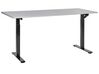 Justerbart skrivebord 160 x 72 cm grå og sort DESTINES_898912