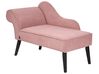 Left Hand Fabric Chaise Lounge Pink BIARRITZ_898098