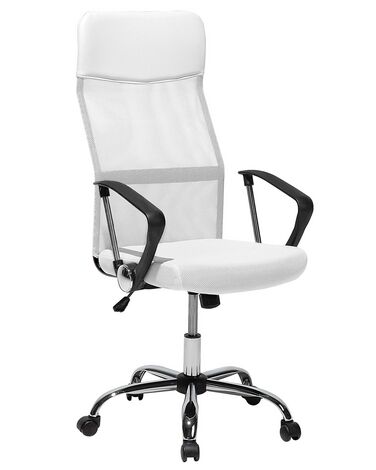Krzesło biurowe regulowane białe DESIGN