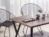 Dining Table 140 x 80 cm Dark Wood with Black BRAVO_750541