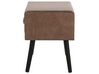 Faux Leather Side Table Brown EUROSTAR_719762