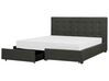 Letto imbottito con contenitore MARIA 180x200 cm, senza materasso, grigio Letto imbottito con contenitore MARIA 180x200 cm, senza materasso, grigio