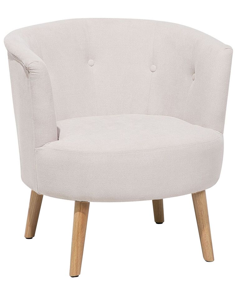 Fabric Tub Chair Off-White ODENZEN_710463