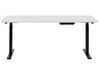 Table de bureau 130 x 72 cm noir et blanc hauteur réglable par electronique DESTIN II_759109