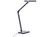 Metal LED Desk Lamp with Wireless Charger Black LACERTA_855149