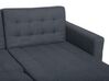 Left Hand Modular Fabric Sofa with Ottoman Dark Grey ABERDEEN_718826
