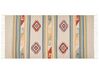 Kelim Teppich Baumwolle mehrfarbig 80 x 150 cm geometrisches Muster Kurzflor APARAN_869625