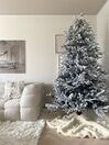 Künstlicher Weihnachtsbaum schneebedeckt 180 cm weiß BASSIE_844690