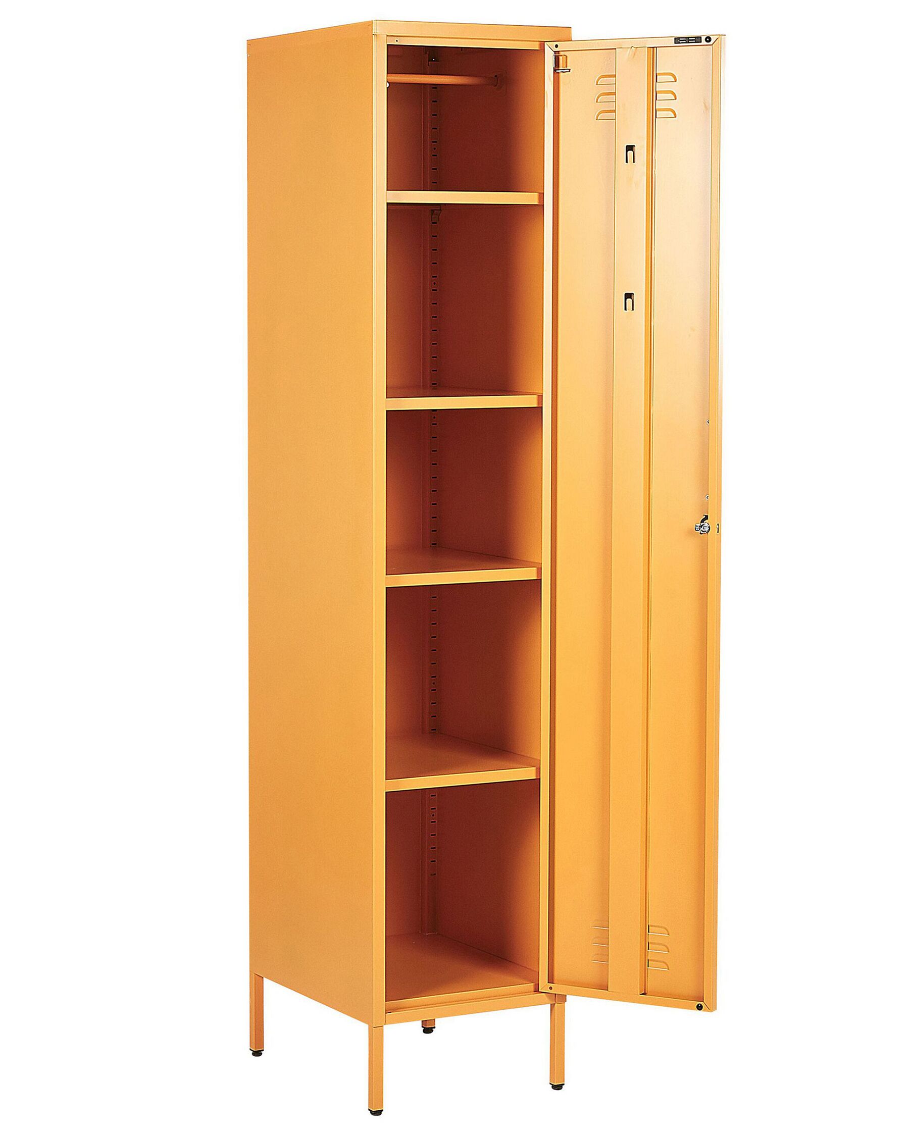 Armoire en acier chromé jaune FROME Beliani.fr