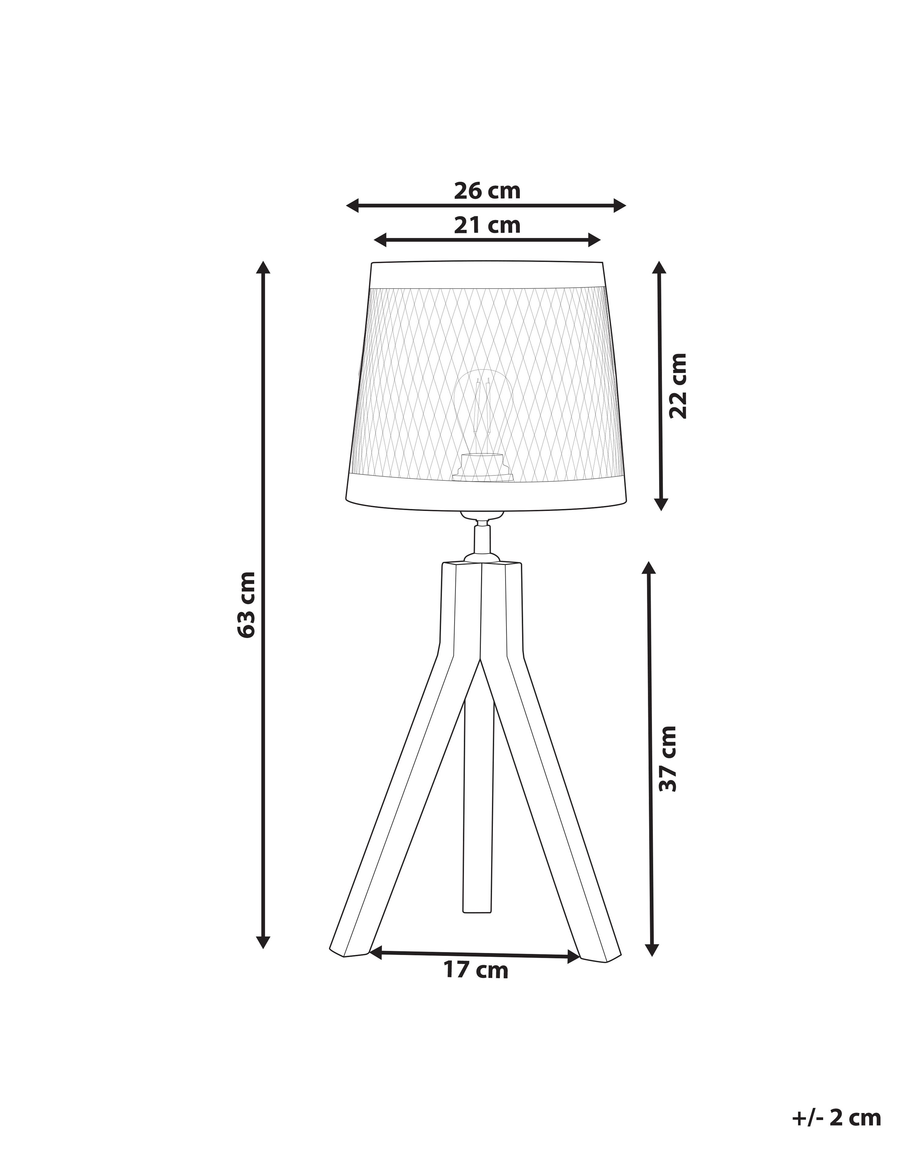 Mango wood table lamp dark and brass beki beliani pt