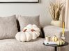 Set of 2 Boucle Cushions Pumpkin ⌀ 28 cm White MUNCHKIN_879538