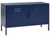 2 Door Metal Sideboard Navy Blue URIA_826143