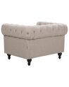 Fabric Armchair Taupe CHESTERFIELD_912092