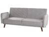 Velvet Fabric Sofa Bed Light Grey SENJA_818047