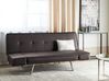 Sofa Bed Brown Faux Leather BRISTOL_905058