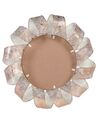 Wall Mirror ø 54 cm White with Copper MANGALORE_748012