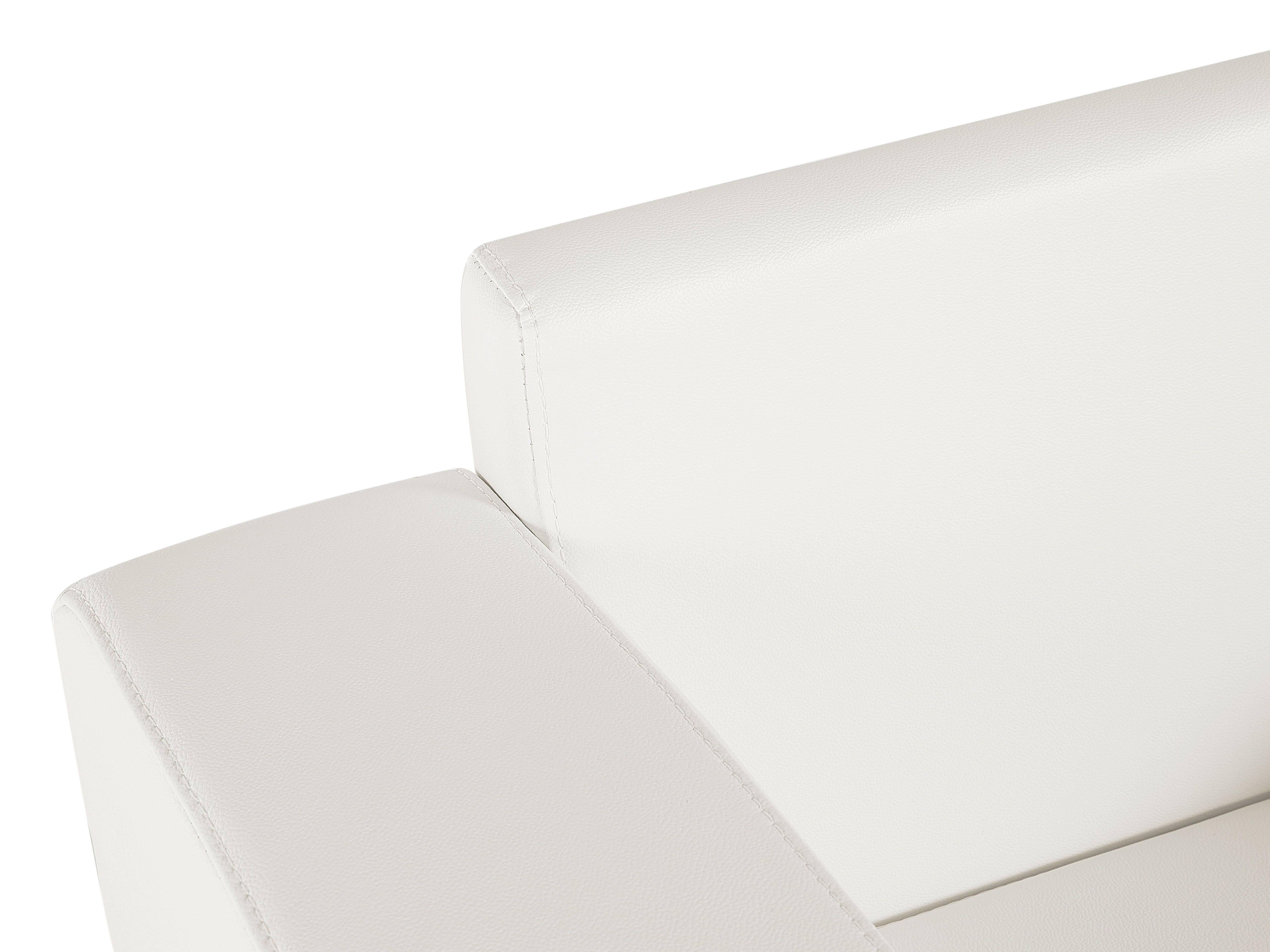 Fotel skórzany biały HELSINKI