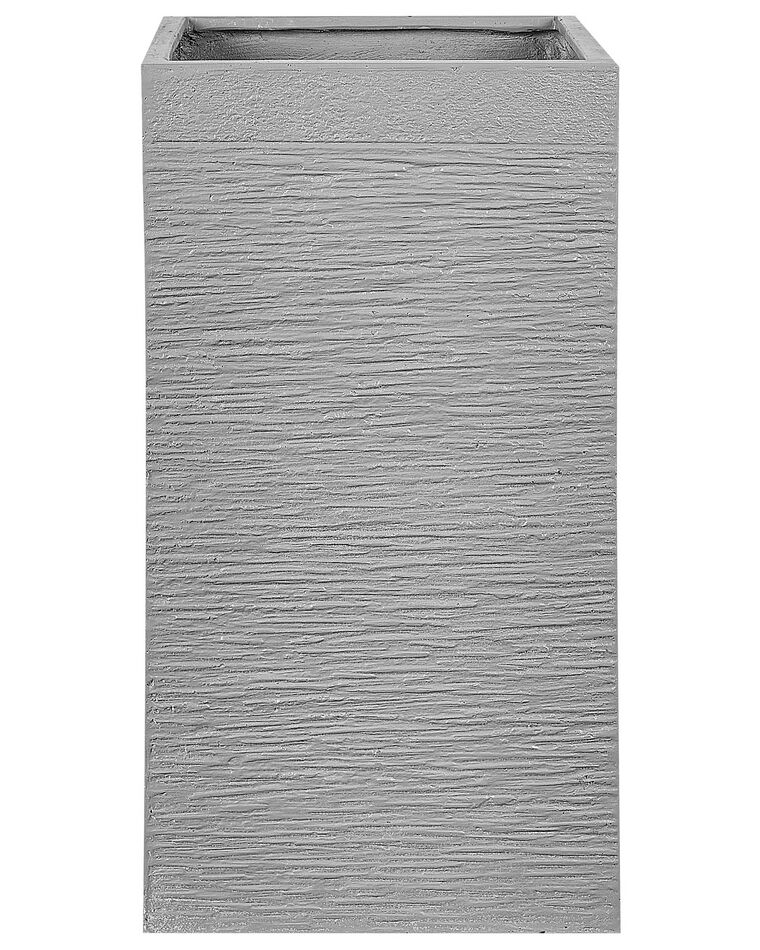 Blumentopf grau quadratisch 40 x 40 x 77 cm DION_781583