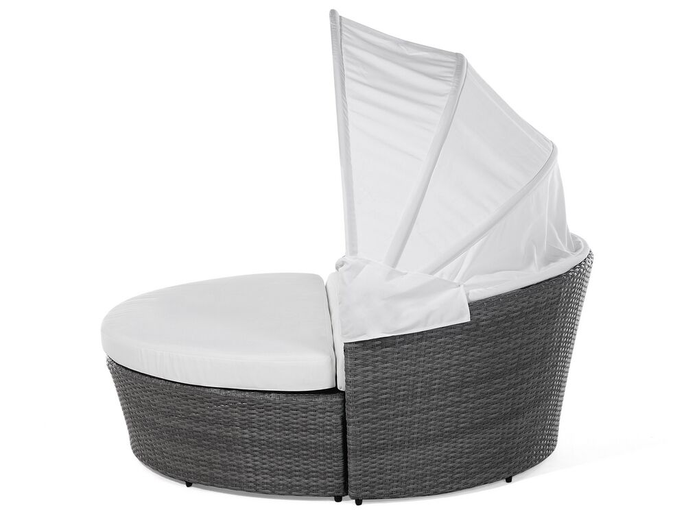 Divano coperto da giardino in rattan grigio SYLT LUX | Beliani.it