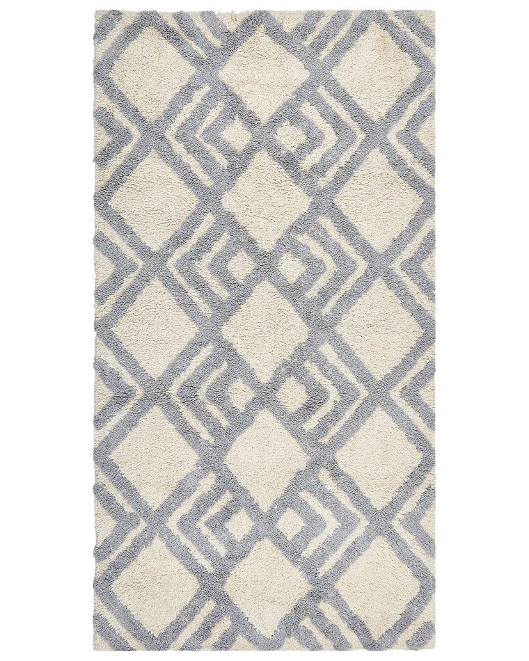 Teppich Baumwolle beige / grau 80 x 150 cm NEVSEHIR_839398