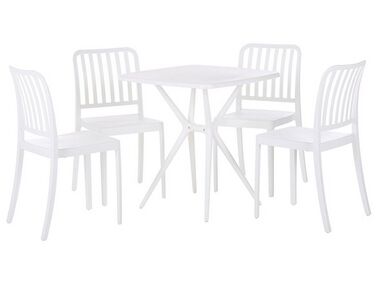 Set di tavolo e 4 sedie da giardino bianco SERSALE