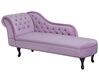 Chaise longue fluweel violet linkszijdig NIMES_696877