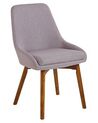 Set of 2 Fabric Dining Chairs Taupe MELFORT_800004