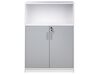 2 Door Storage Cabinet with Shelf Grey and White ZEHNA_885478
