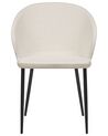 Set of 2 Fabric Dining Chairs Light Beige MASON_883548