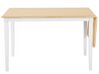 Mesa de refeição extensível em madeira clara e pés brancos 120/160 x 75 cm LOUISIANA_697824