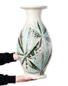 Vaso decorativo em terracota branca 53 cm RAWAS_849546
