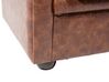 3 Seater Sofa Faux Leather Golden Brown CHESTERFIELD_539758