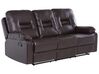 Faux Leather Manual Recliner Living Room Set Brown BERGEN_681652