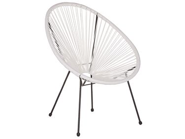 Krzesło z technorattanu białe ACAPULCO II