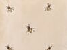 Dekokissen Bienenmuster Samtstoff beige bestickt 45 x 45 cm 2er Set TALINUM_857910