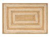 Teppich Jute beige 160 x 230 cm geometrisches Muster Kurzflor ELMALI_887083