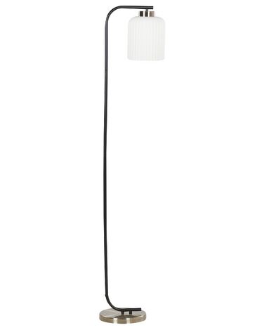 Stehlampe Metall schwarz / messingfarben 150 cm CAUDELO