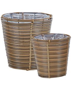 Kukkaruukku polyrottinki ruskea 2 kpl SARTI