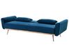 Velvet Sofa Bed Navy Blue EINA_898575