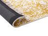 Teppich Viskose senfgelb / beige 140 x 200 cm orientalisches Muster Kurzflor BOYALI_836796