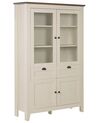 Cupboard with Glass Display Cream SEATLLE_810138