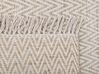 Teppich beige 80 x 150 cm ZickZack-Muster Kurzflor zweiseitig AFRIN_807455