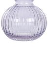 Glass Flower Vase 26 cm Purple THETIDIO_838282